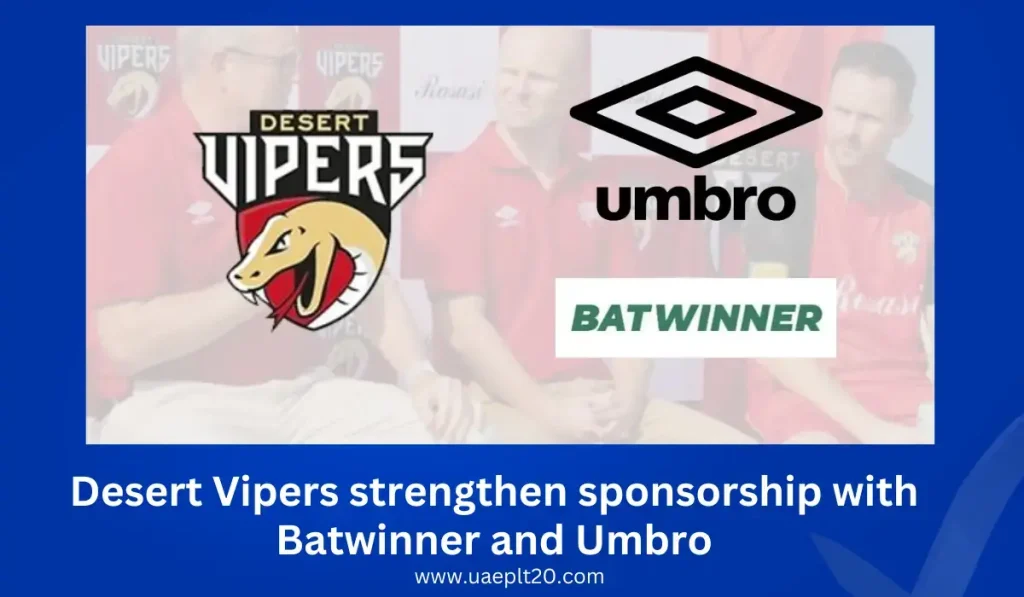 Desert Vipers strengthen sponsorship with Batwinner and Umbro
