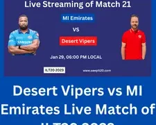 Desert Vipers vs MI Emirates Live Match 21 of ILT20 2023