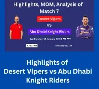 Highlights of Desert Vipers vs Abu Dhabi Knight Riders match 7