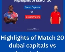 Highlights of Match 20 dc vs dvt